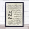 Savage Garden Truly Madly Deeply Vintage Script Song Lyric Print
