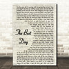 Taylor Swift The Best Day Vintage Script Song Lyric Print