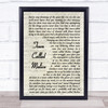 The Jam Town Called Malice Vintage Script Song Lyric Print