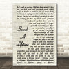 The Rifles Spend A Lifetime Vintage Script Song Lyric Print