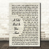 The Style Council A Solid Bond In Your Heart Vintage Script Song Lyric Print