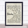 The Beatles Yesterday Quote Song Lyric Print