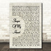 Backstreet Boys Shape Of My Heart Vintage Script Song Lyric Print