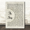 Brandi Carlile The Story Vintage Script Song Lyric Print