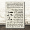 Brett Eldredge Wanna Be That Song Vintage Script Song Lyric Print