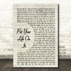 Kasabian Put Your Life On It Vintage Script Song Lyric Print