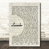 Marillion Lavender Vintage Script Song Lyric Print