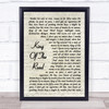 Roger Miller King Of The Road Vintage Script Song Lyric Print