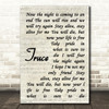 twenty one pilots Truce Vintage Script Song Lyric Print