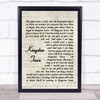 UB40 Kingston Town Quote Song Lyric Print