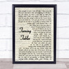 Adele Turning Tables Song Lyric Vintage Script Quote Print
