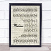 Biffy Clyro Machines Song Lyric Vintage Script Quote Print