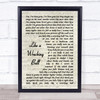 Eric Church Like A Wrecking Ball Song Lyric Vintage Script Quote Print