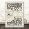 Foo Fighters Miracle Song Lyric Vintage Script Quote Print