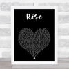 Ben's Brother Rise Black Heart Song Lyric Print