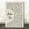 John Lennon Jealous Guy Song Lyric Vintage Script Quote Print
