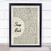 Old Dominion Snap Back Song Lyric Vintage Script Quote Print