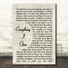 Everything I Own Bread Script Quote Song Lyric Print