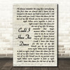 Anne Murray Could I Have This Dance Vintage Script Song Lyric Print
