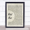 Goo Goo Dolls Rebel Beat Vintage Script Song Lyric Print