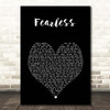 Taylor Swift Fearless Black Heart Song Lyric Print