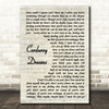 Rex Orange County Corduroy Dreams Vintage Script Song Lyric Print
