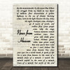 Runrig News from Heaven Vintage Script Song Lyric Print