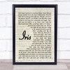 Iris Goo Goo Dolls Script Quote Song Lyric Print