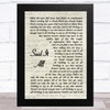 Take That Said It All Vintage Script Song Lyric Music Art Print