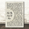Tim McGraw She's My Kind Of Rain Vintage Script Song Lyric Music Art Print