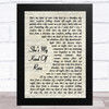 Tim McGraw She's My Kind Of Rain Vintage Script Song Lyric Music Art Print