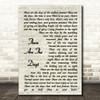 Van Morrison These Are The Days Vintage Script Song Lyric Music Art Print