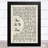 Van Morrison These Are The Days Vintage Script Song Lyric Music Art Print