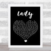 Teddy Pendergrass Lady Black Heart Song Lyric Print
