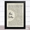 Bruce Springsteen Born To Run Vintage Script Song Lyric Music Art Print