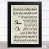 Degrees of Motion Shine On Vintage Script Song Lyric Music Art Print