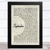 Earth, Wind And Fire September Vintage Script Song Lyric Music Art Print