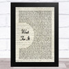 Hamilton Wait For It Vintage Script Song Lyric Music Art Print