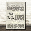Jake Owen Made For You Vintage Script Song Lyric Music Art Print