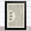 Jason Aldean Girl Like You Vintage Script Song Lyric Music Art Print