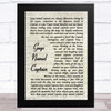 Kenny Chesney Guys Named Captain Vintage Script Song Lyric Music Art Print