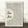 Madonna Dear Jessie Vintage Script Song Lyric Music Art Print