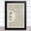 NF feat. Jeremiah Carlson I'll Keep On Vintage Script Song Lyric Music Art Print
