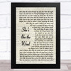 Patrick Swayze She's like the Wind Vintage Script Song Lyric Music Art Print