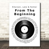 Emerson, Lake & Palmer From The Beginning Vinyl Record Song Lyric Print
