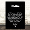 The Bachelors Diane Black Heart Song Lyric Print