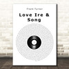 Frank Turner Love Ire & Song Vinyl Record Song Lyric Print