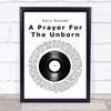 Gary Numan A Prayer For The Unborn Vinyl Record Song Lyric Print