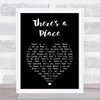 The Beatles Theres a Place Black Heart Song Lyric Print