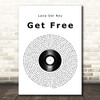 Lana Del Rey Get Free Vinyl Record Song Lyric Print